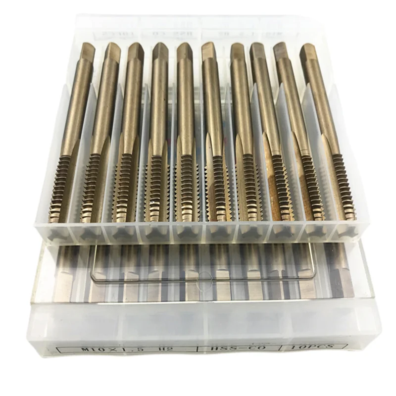 1pcs M35-CO HSS right-hand straight slot machine tap M2-M20, used for stainless steel material tapping and drilling tools