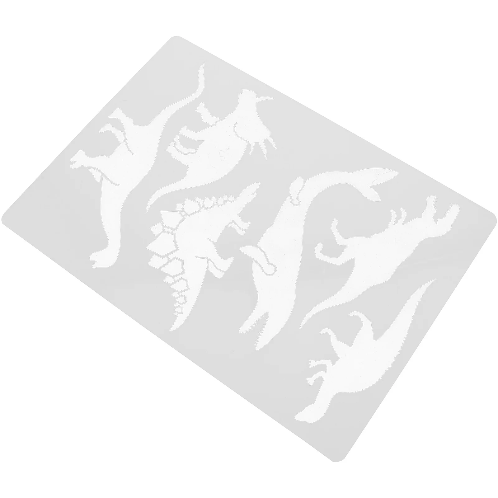 قالب استنسل للرسم المجوف على شكل ديناصور يمكنك صنعه بنفسك استنسل رسم بلاستيكي قابل لإعادة الاستخدام للاستخدام في الفصول الدراسية