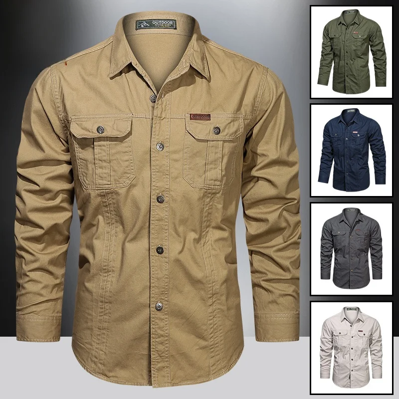 

Новинка осени 2025: Мужская повседневная свободная джинсовая рубашка из чистого хлопка, мягкая, с легким блеском, в городском стиле, свободного кроя.