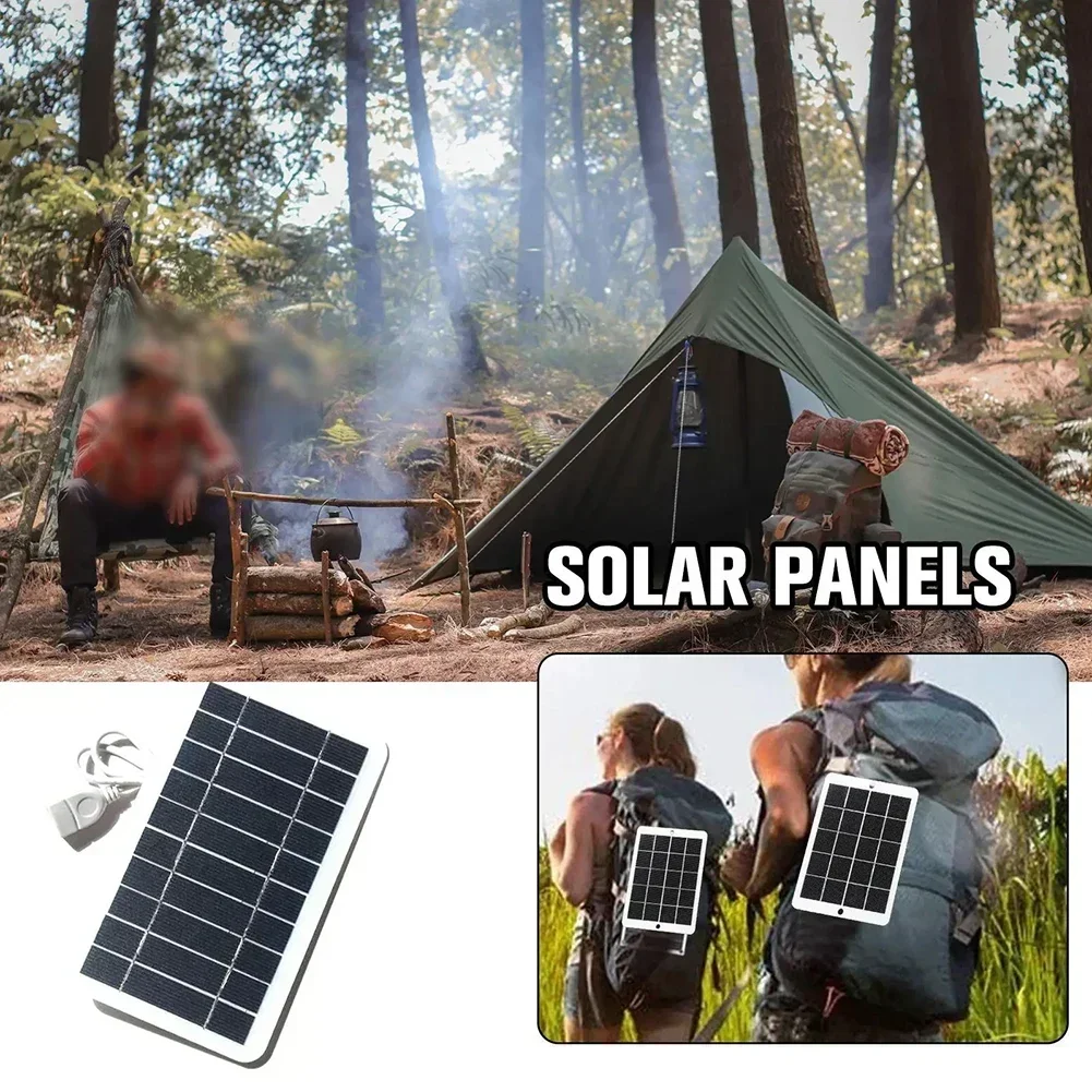 Solar Panel 5V 5W IP65 Waterproof Portable Solar Panel With USB Safe Charging Battery Charger For 3.6V-5V Electronic Products