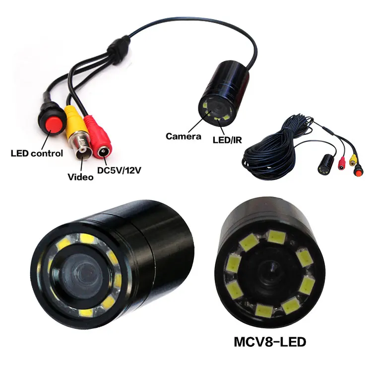 Mini CCTV Camera Video Night Vision waterproof 6 LED Infrared Surveillance IP68 CMOS HD Underwater Inspection  Camera