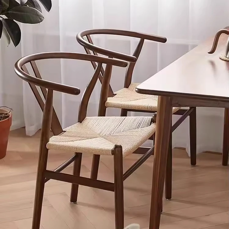 Ash Wood Hans Wegner Danish professional Factory Y-chair Solid Wood Dining Chairs Wishbone Chair