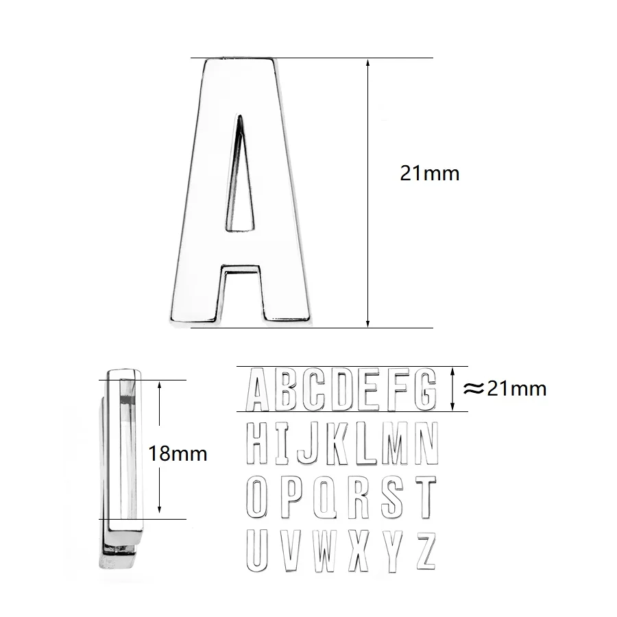 65p18mm Slider Letters Charms  Alphabet Fit 18mm Wide Wristband Bracelet Collar Phone Cup Belt DIY Jewelry Making For Women Gift