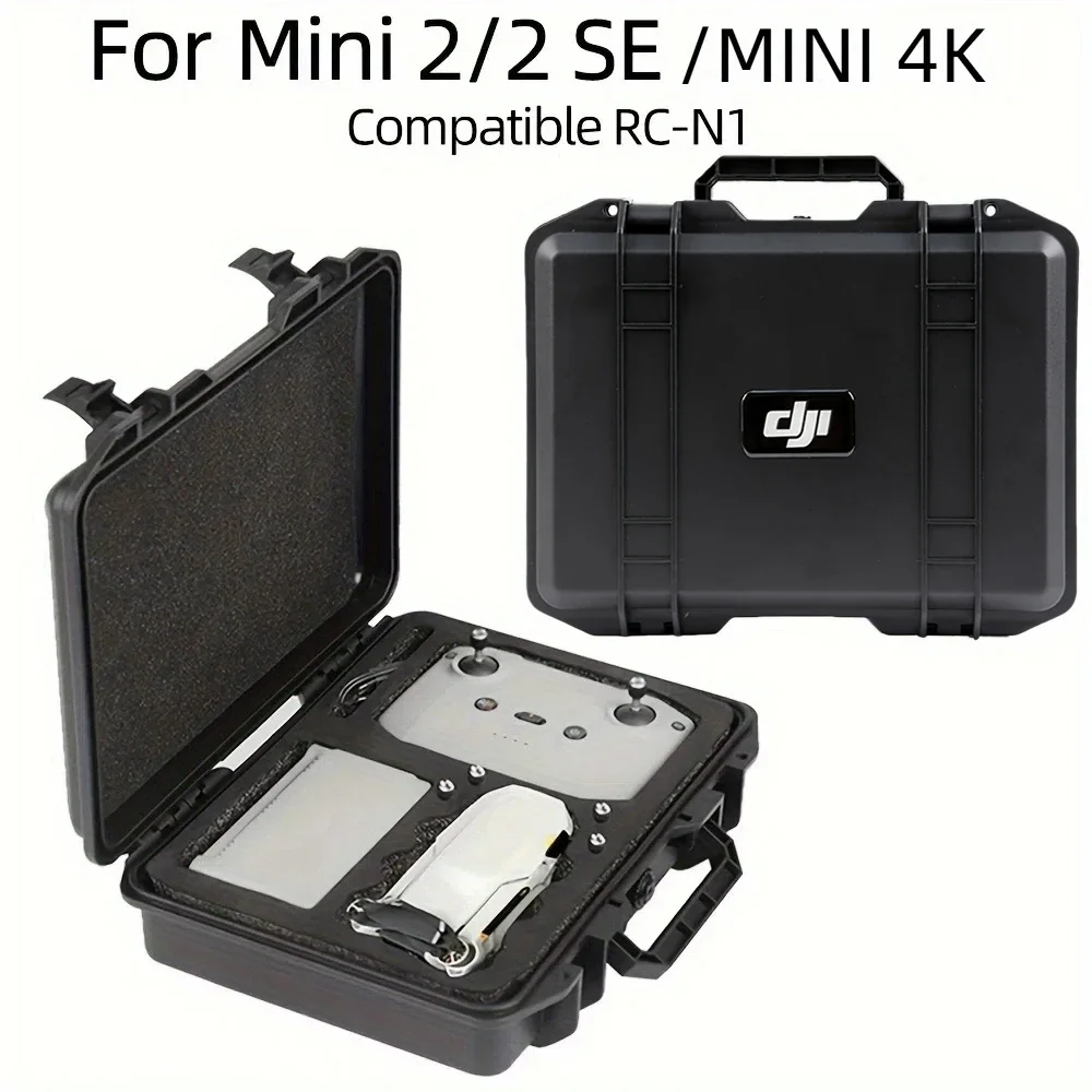 

Взрывозащищенный кейс для DJI Mini 2/2SE/4K, водонепроницаемый жесткий чехол для хранения, аксессуары для дронов DJI, совместим с RC-N1/N2
