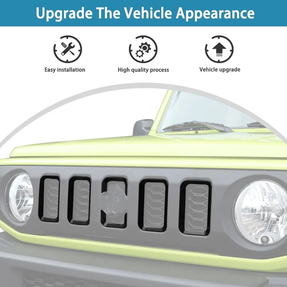 

Black Grill Trim Car Front Grill Trim Car Aesthetic Upgrade Easy Installation Factory Specifications High Reliability