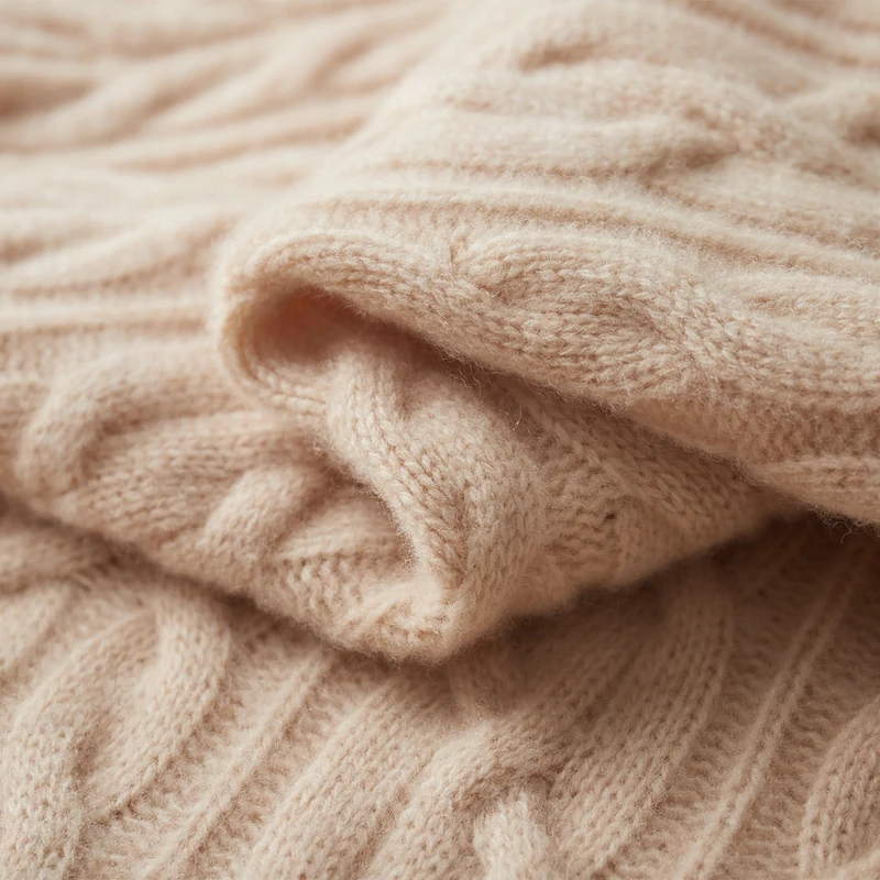 CHICUU 가을 겨울 남성용 두꺼운 O넥 케이블 니트 풀오버 스웨터 100% 메리노 울 니트 점퍼 따뜻하고 편안한 캐시미어 의류