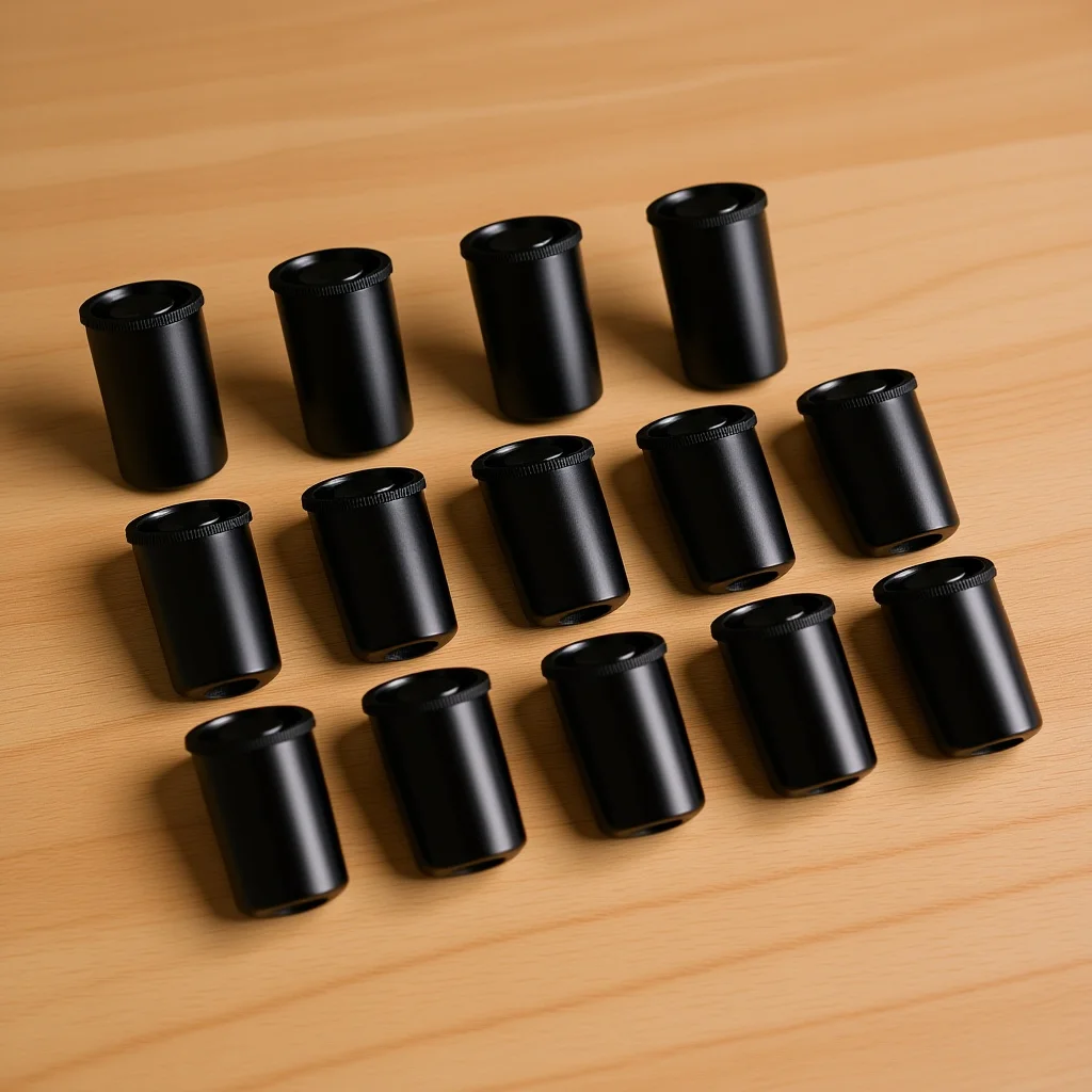 

20pcs Film Canisters Black Plastic Storage Tubes For Camera Reels Photo Film Beads Coins Keys Craft Supplies Lightproof Durable