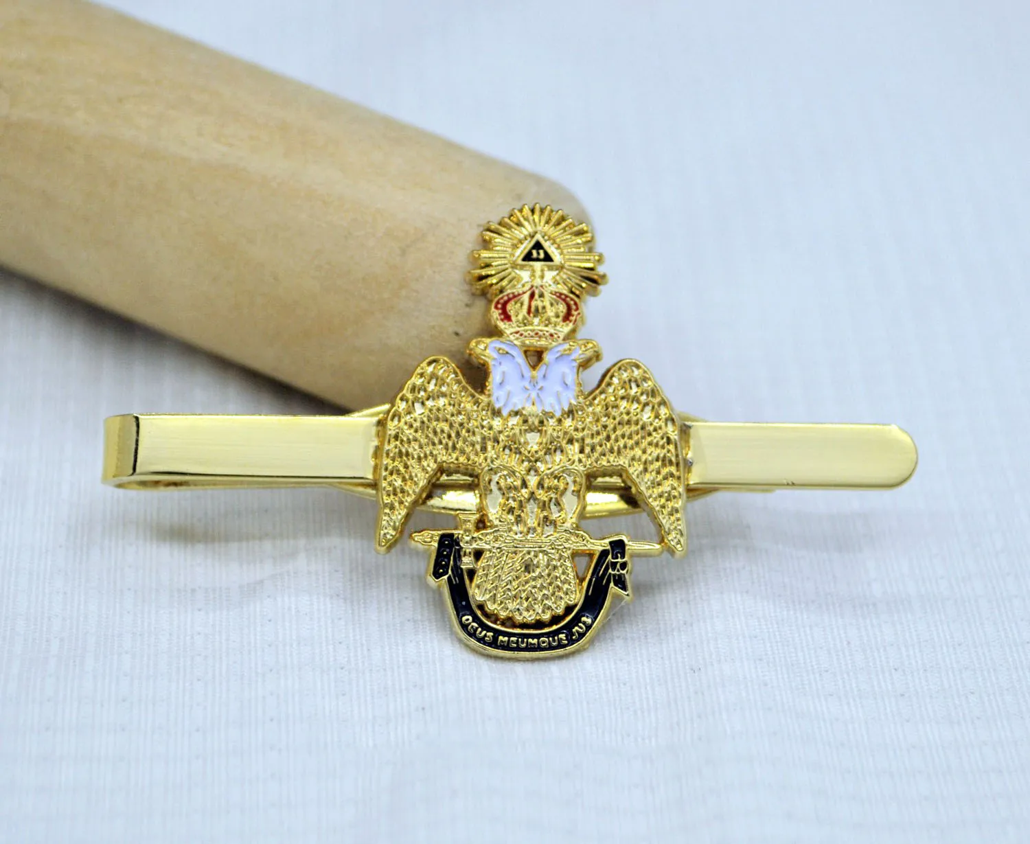 Double Headed Eagle Masonic Tie Clip 33 Crown Freemasonry Tie Bar Pin Personalized Banquet Business Pin Souvenirs