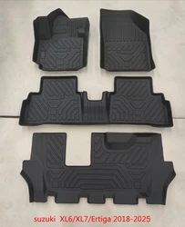 Custom CAR Floor Mats for SUZUKI Ertiga XL7 XL6 2018-2025 BLACK Sports TPE Waterproof Car Accessories High Quality Factory Whole