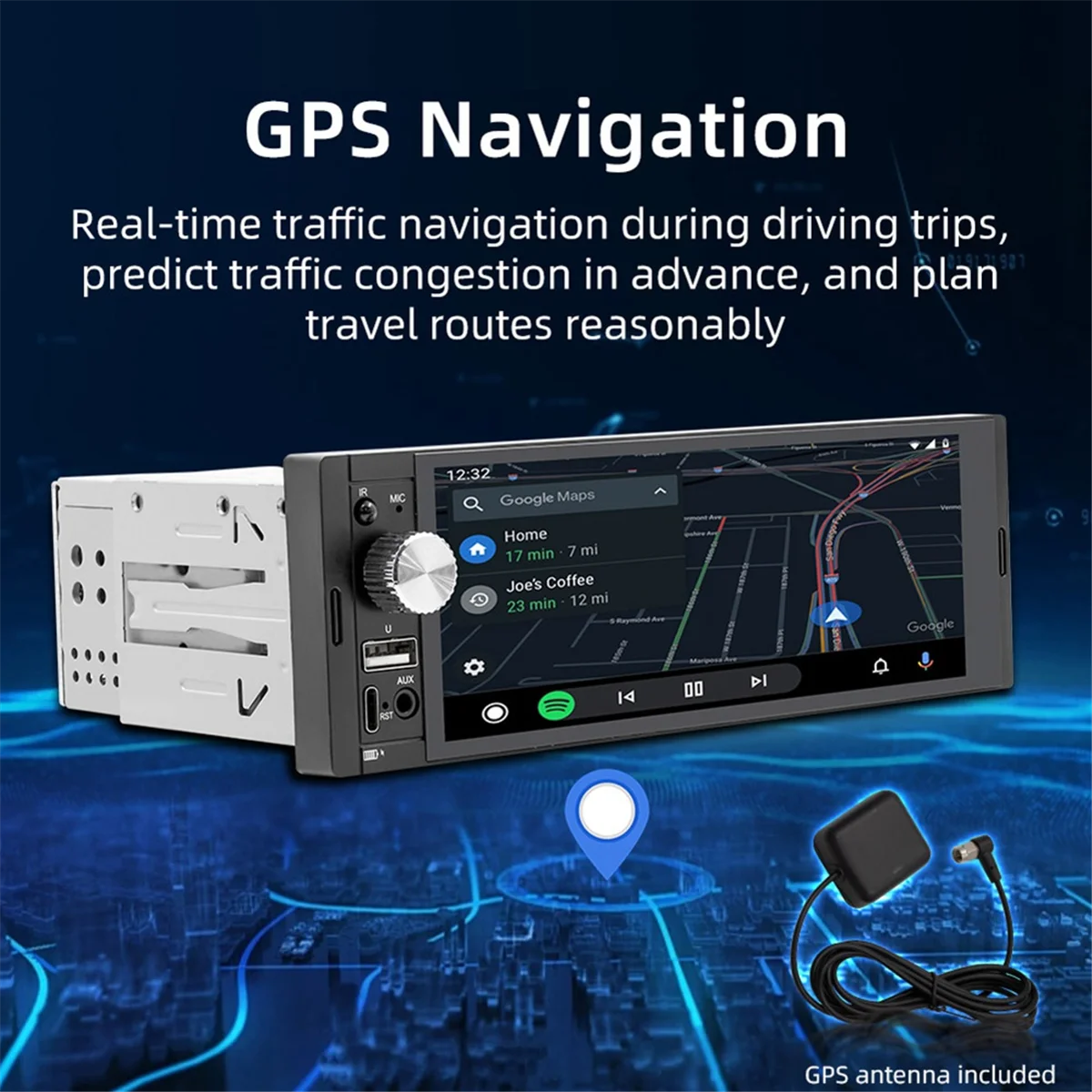 2G+64G 6.36In Car Multimedia Player Carplay or Android Auto Car Mounted Android Gps Navigation Wif Bluetooth Radio