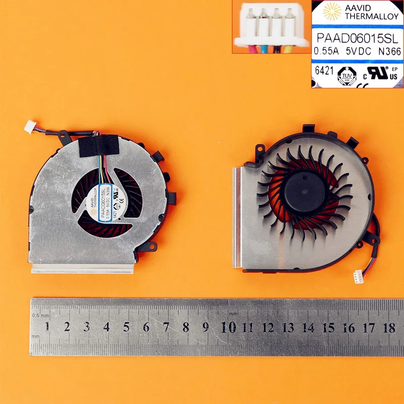 New Laptop Cooling Fan For MSI GE72VR GP72VR 6RF MS-179B GE62VR GP62MVR MS-16J9 16JB(4 Pin,For CPU Fan,Original) PN:PAAD06015SL