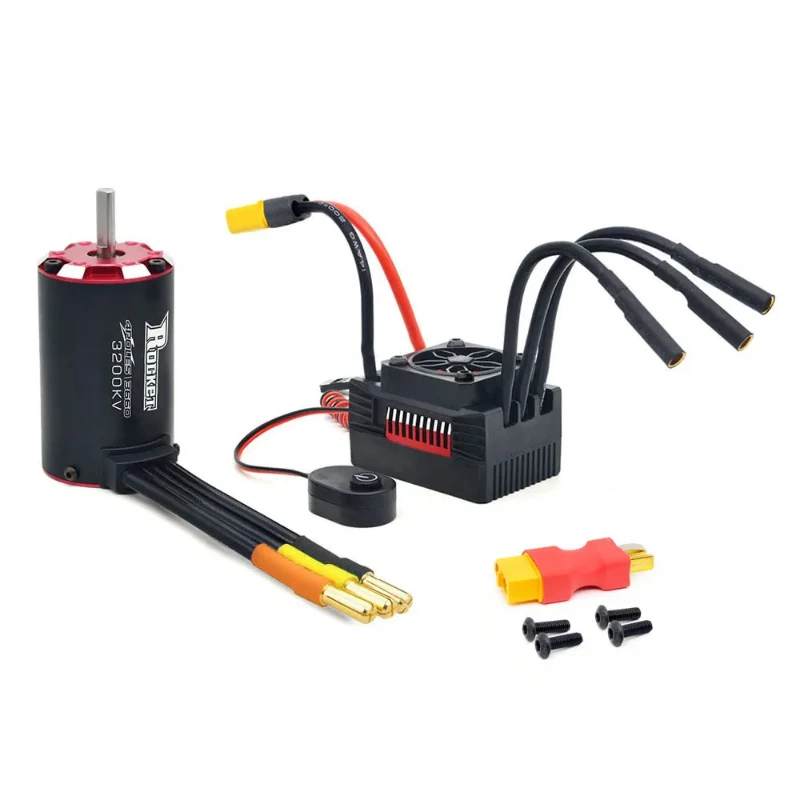 Rocket V2 Waterproof 3660 4250KV 3660KV 3200KV 2800KV Brushless Motor 80A 60A Brushless ESC Combo Set for 1/8 RC Car