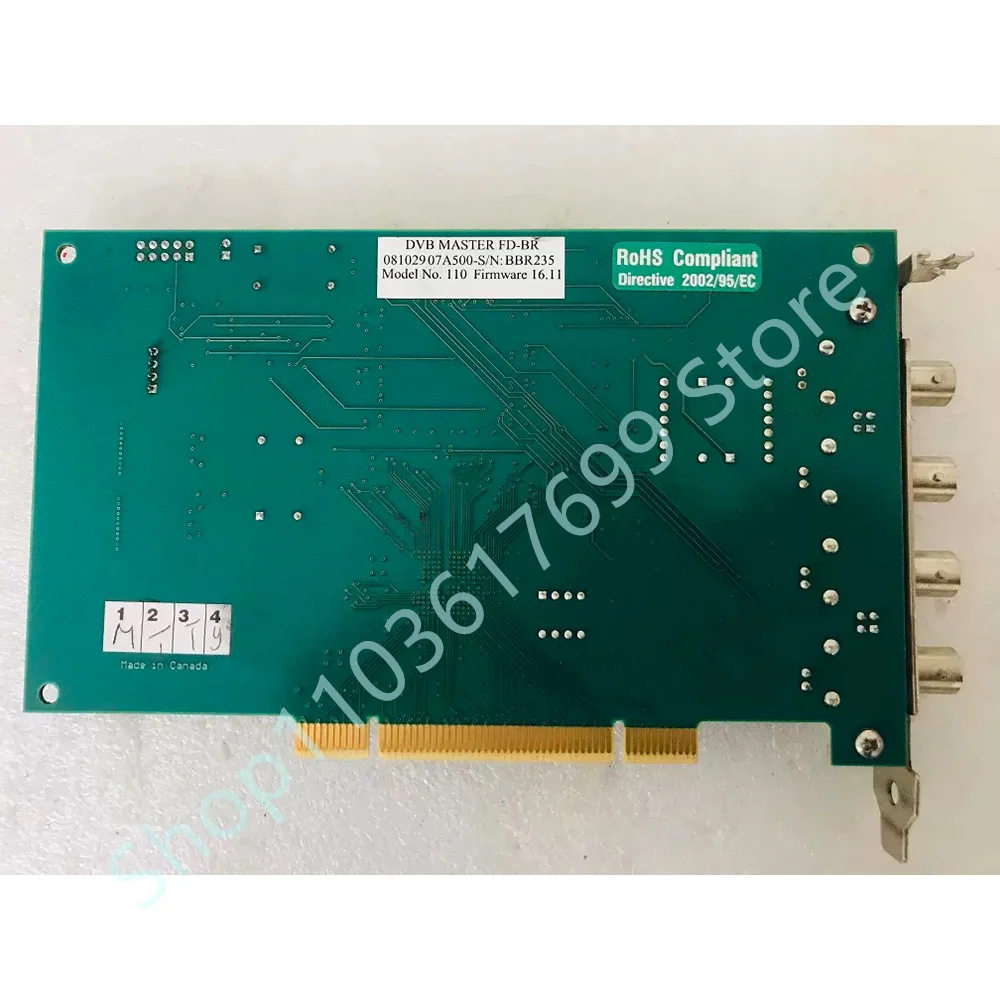 For DVEO Codestream Output Card LS7643 Rev 5 FULL DUPLEX PCI DVB ASI-C /SMPTE 259M-C