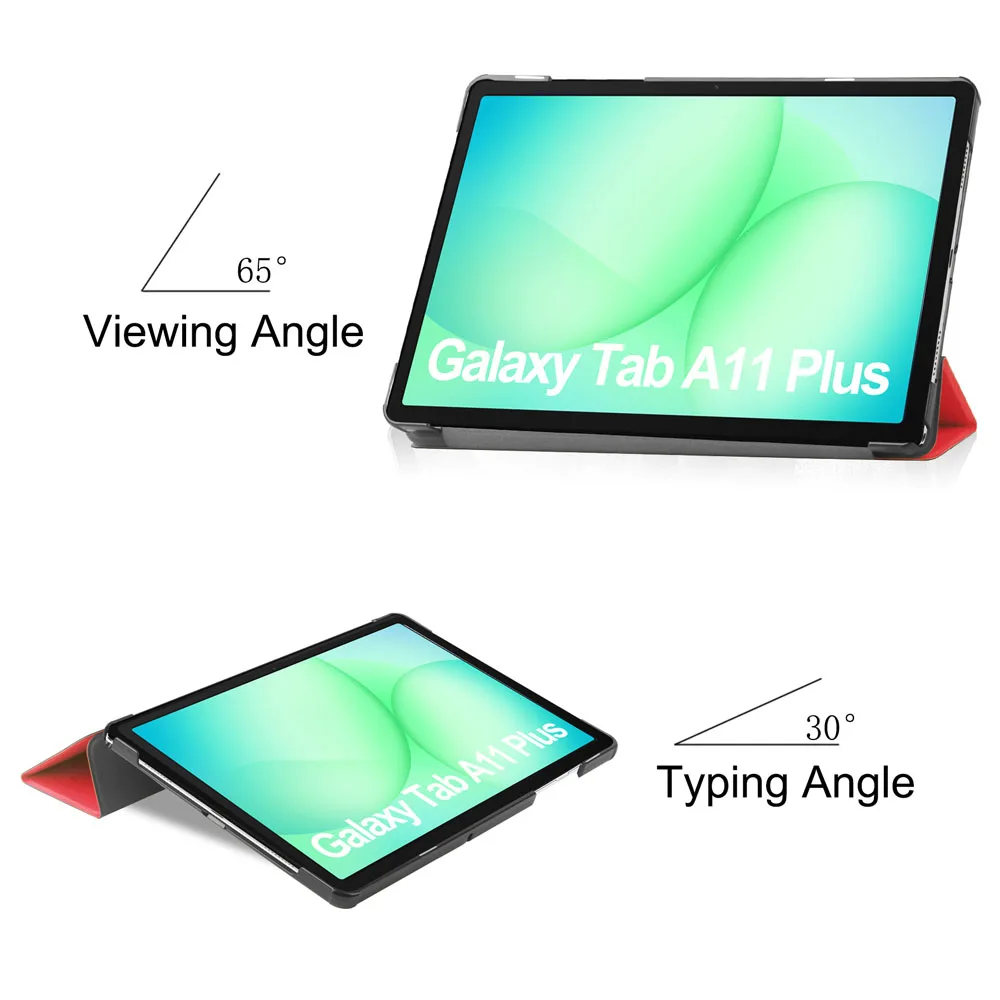 Tri-fold Hard Shell Tablet Case for Samsung Galaxy Tab A11 Plus 2025 with Auto Wake Function Compatible with Galaxy Tab A11 Plus