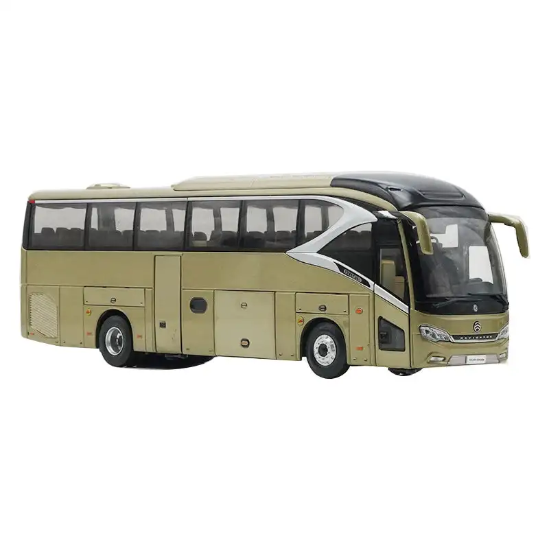 Origianl Authentic 1:42 Golden Dragon XML6129 Diecast travel road bus models, metal passenger toy miniature for gift