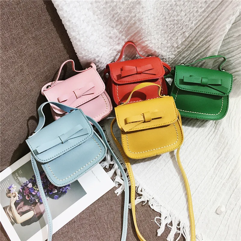 

Cute Little Girls Mini Crossbody Bag Kawaii Leather Kids Coin Pouch Box Baby Small Wallet Handbag Gift