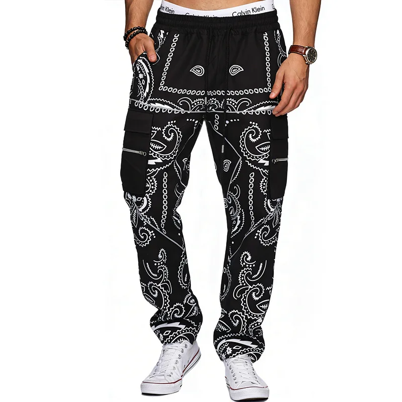 Hip Hop Printing Pants Men Trousers Fashion Streetwear Sweatpants for Men's Joggers High Street Loose Cargo Pants Street Wear