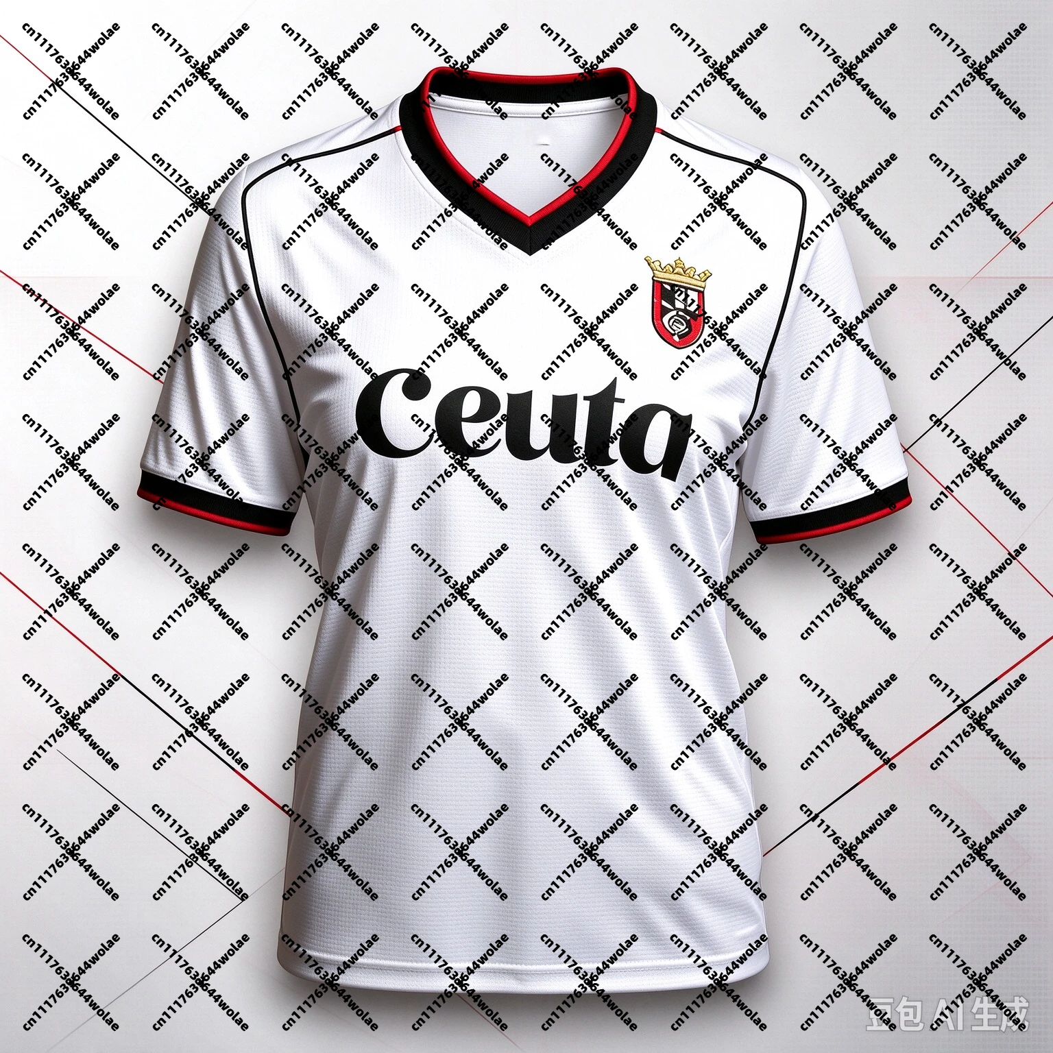 2026-27 AD Ceuta Home and Away Jerseys, T-shirts with Digital Printing Patterns, Sports Breathable Short Sleeves