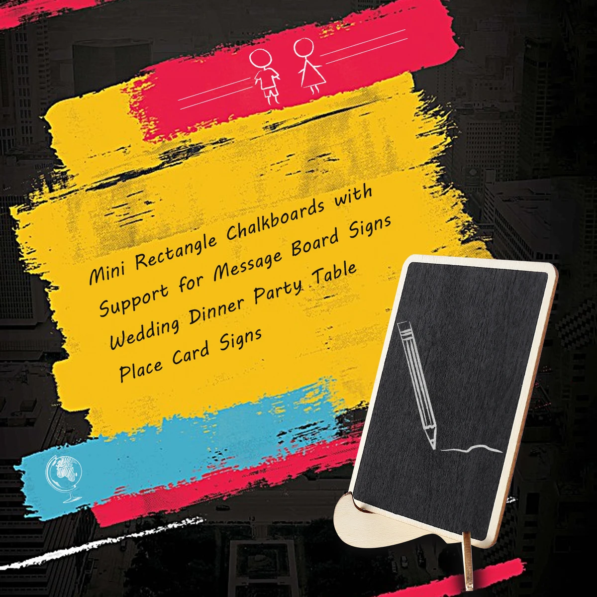 

10pcs Mini Signs Wood Erasable Blackboard Table Place Cards Wedding Decor Party Favor Restaurant Use Chalkboard With Place Sign