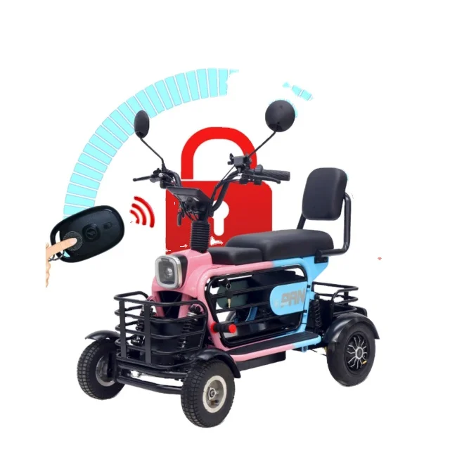 Four-Wheel Electric Scooter With Storage Space Equipped With 350W Motor 12ah Lead-Acid Battery