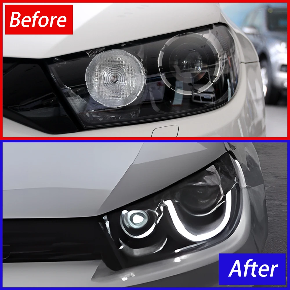 Available for VW Scirocco 2009-2015 Models High Quality LED Auto Headlights Car Front Lamps Plug and Play Upgrade Accessories