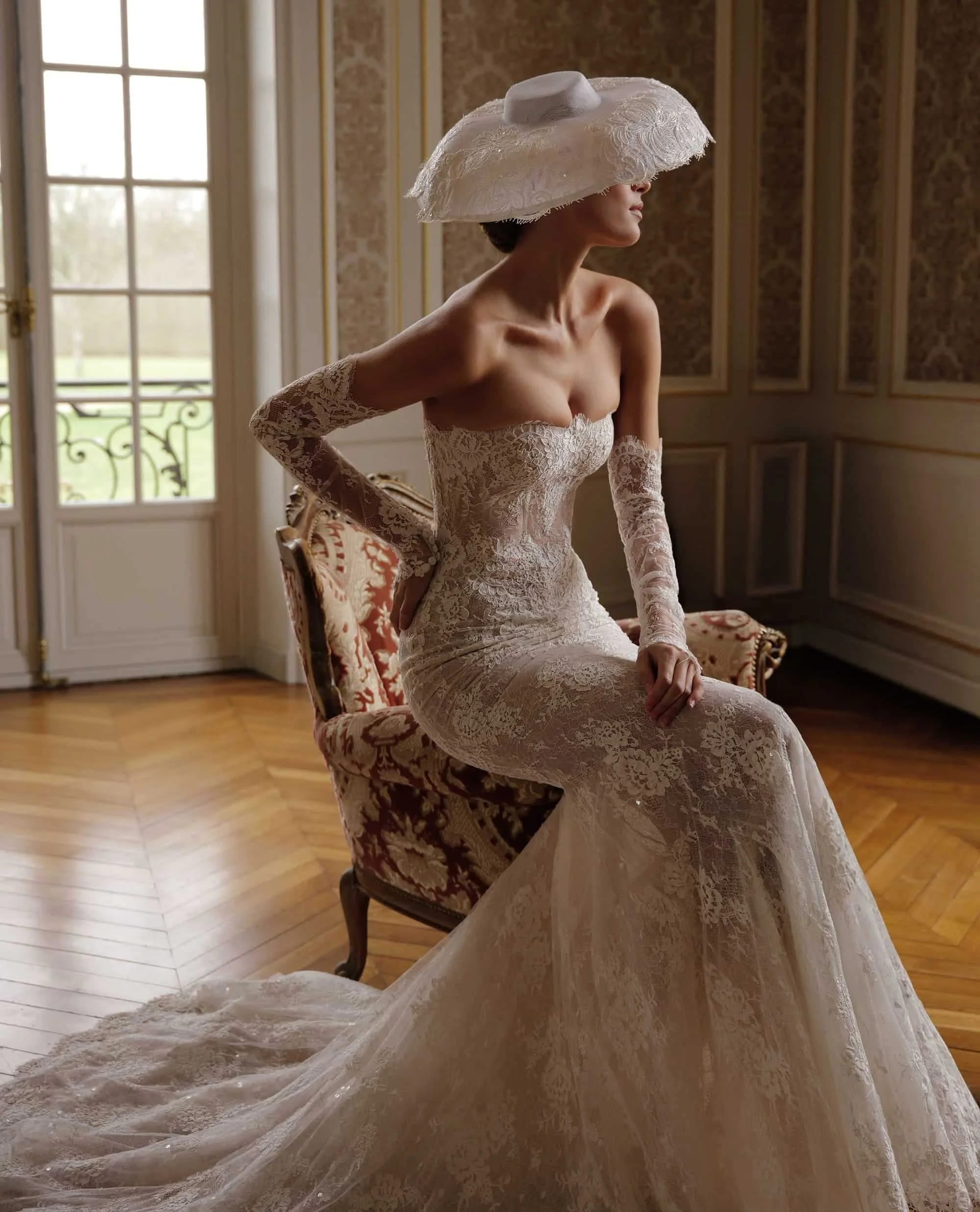 Sexy overrokken zeemeermin trouwjurken met afneembare trein kant geappliceerde bruidsjurk op maat vestido de novia luxe