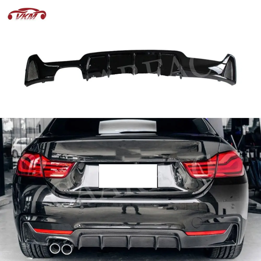 

PP Matte Black Rear Bumper Lip Diffuser Spoiler For BMW 4 Series F32 F33 F36 M Sport 2014-2018 Carbon look Guard M Style