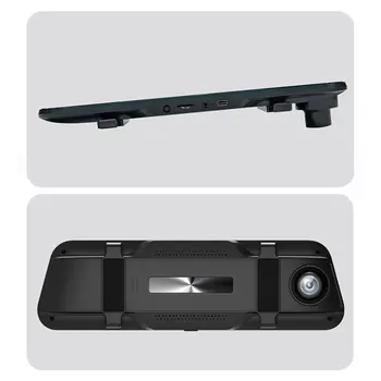 6palcová dotyková obrazovka HD Streaming Dash Cam Video Recorder Zpětné zrcátko Palubní kamera Noční vidění Přední a zadní Dvoukanálový 10 nejlepší prodej Dvoukanálový rekordér do zpětného zrcátka - №4