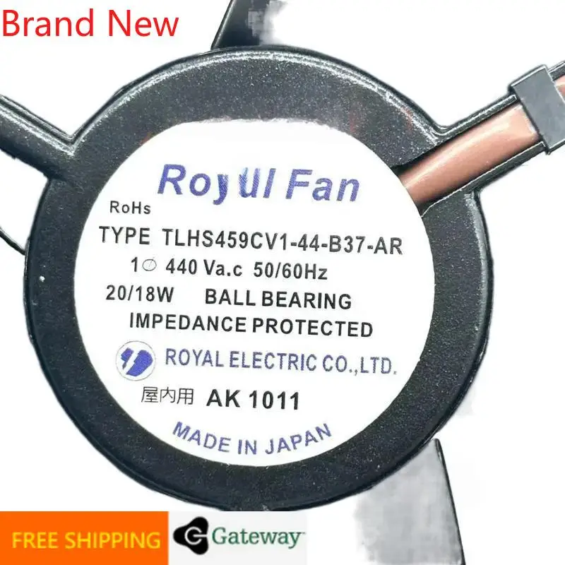 

Brand New for Royal Fan TLHS459CV1-44-B37-AR AC 440V 20/18W 120x120x38m 2-Wire Server Cooling Fan