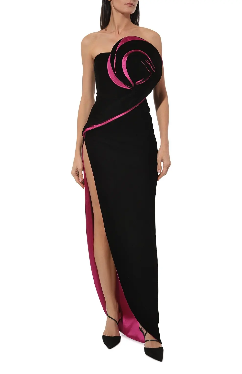 Women's Maxi Bodycon Dress, Black,Rose,Red,Block,Strapless Dresses,Sexy, Backless, High Slit, Party Dresses, Drop Shipping, 2024