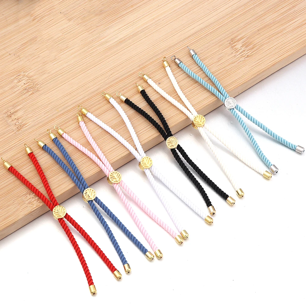 UNICRAFTALE 10 Stuks Verstelbare Armbandkoorden – Nylon Met Messing Sluitingen, Lengte 22-23 Cm, Voor DIY-sieraden, Vriendschapsarmbanden En Bedels – 2 Kleuren