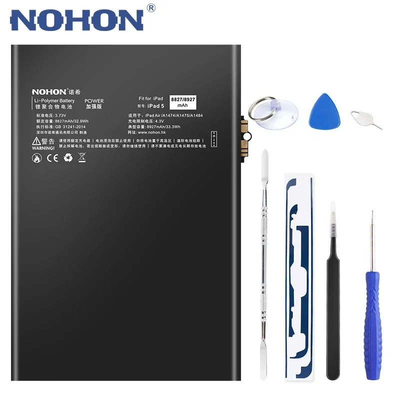 NOHON Battery For iPad Air 1 iPad5 A1474 A1823 A1475 A1484 8927mAh Replacement Bateria Lithium Polymer Tablet Batarya