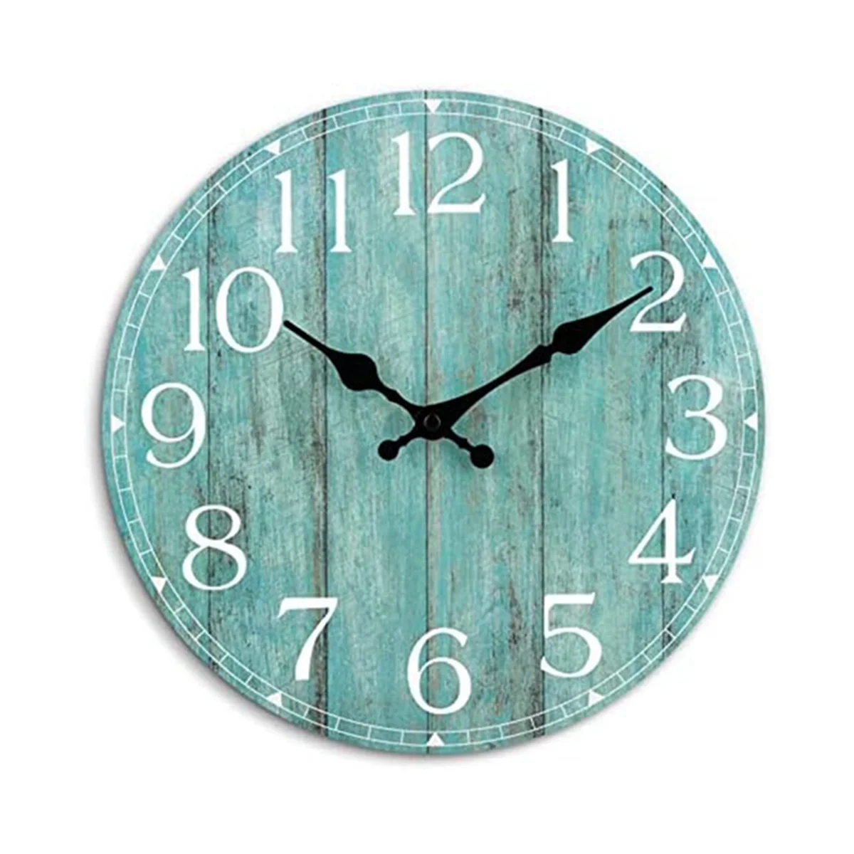 The New Wall Clock - Teal Green Wall Clocks Battery Operated Silent Non-Ticking - Turquoise Clock Decorative for Patio Office