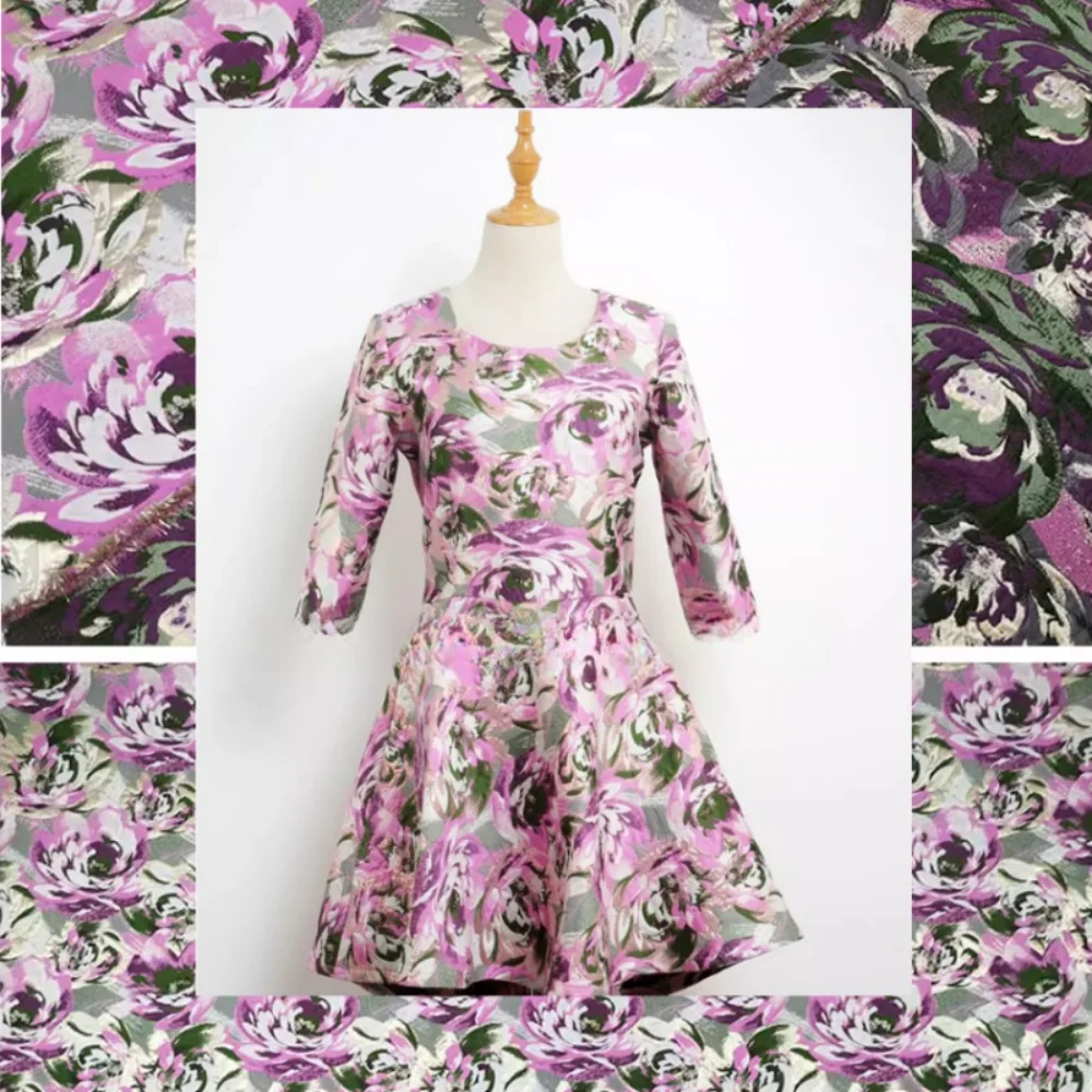 

Новая трехмерная тисненая золотая жаккардовая ткань, весна-осень-зима, элитный платье-жилет, одежда Cheongsam, материал ткани