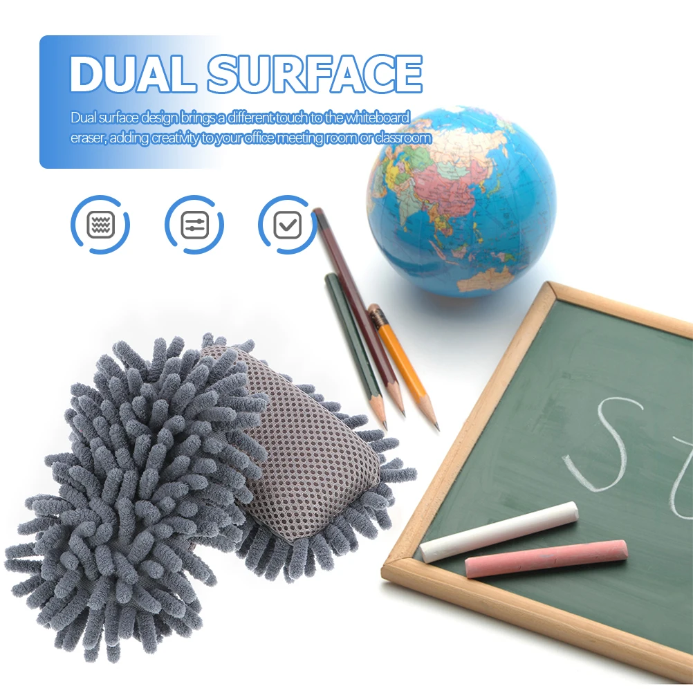 

2pcs Whiteboard Eraser Sponge Microfiber Dry Erase Board Cleaner Washable Marker Eraser Glass Blackboard Wiper Smooth Surface
