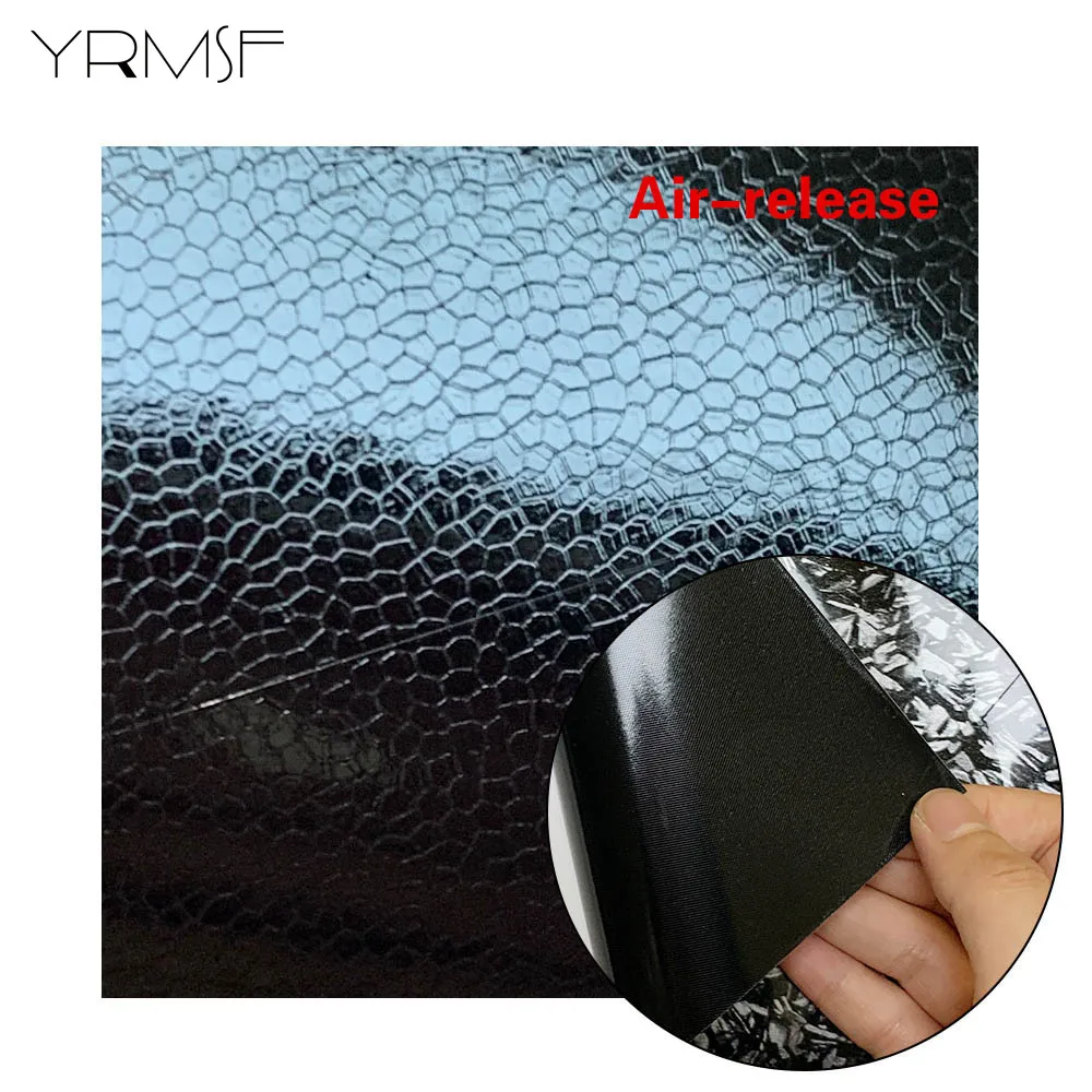 Premium PET Forged Glossy Protector Film Self Adhesive Car Carbon Vinyl Film DIY Roll Waterproof Stickers for Car Accessories