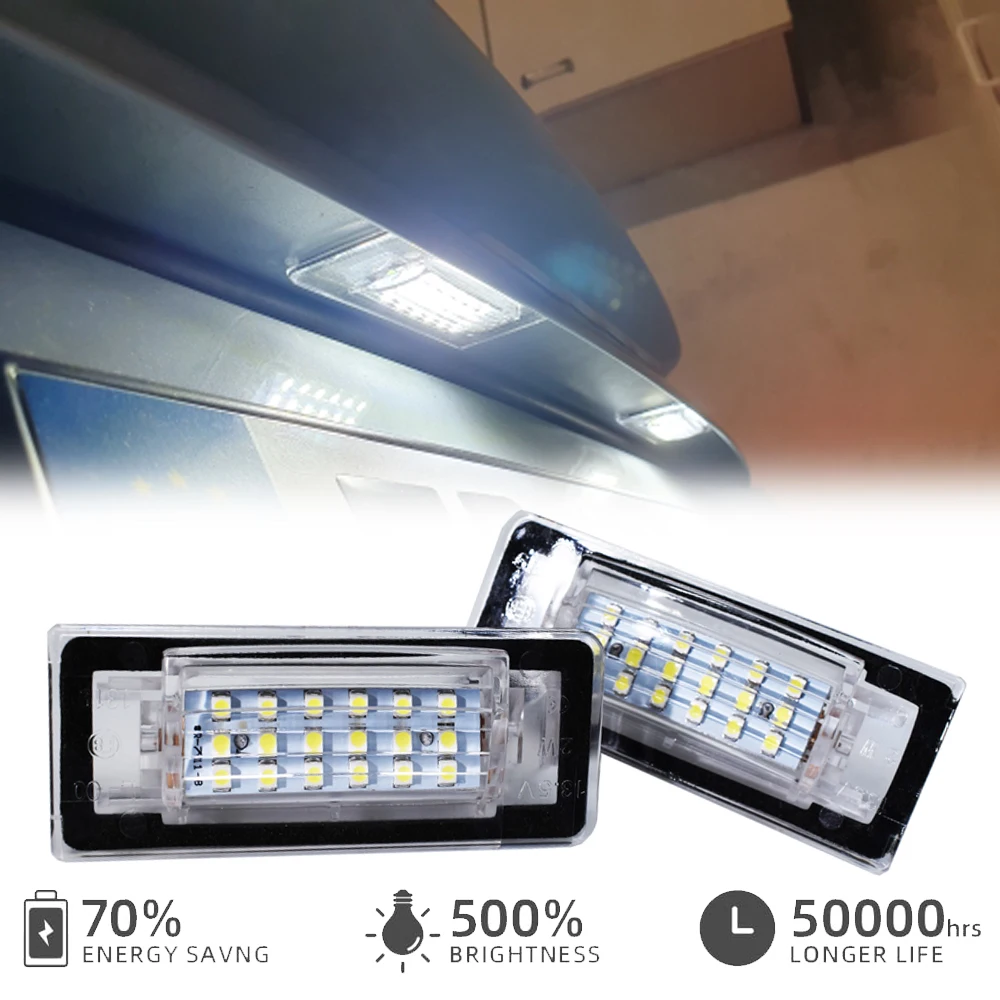 

18SMD LED Backup License Number Plate Tag Light Canbus For Audi TT MK1 8N TT Roadster Cabrio 8N9 TT Coupe 8N3 1998-2006 6000K