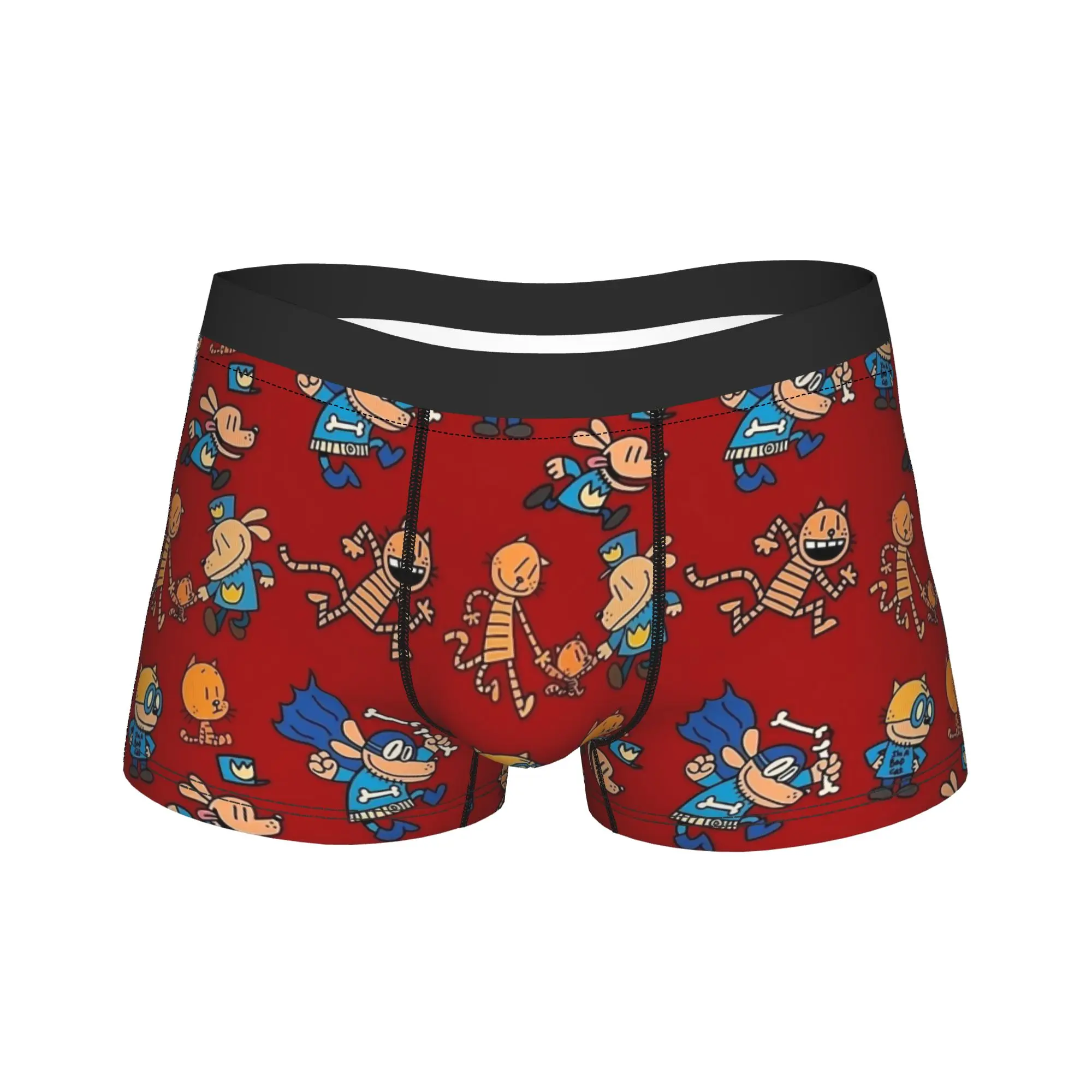 

Мужское длинное нижнее белье с рисунком собаки и человека, забавные трусы-боксеры, шорты, мужские трусы со средней талией, M-XXL