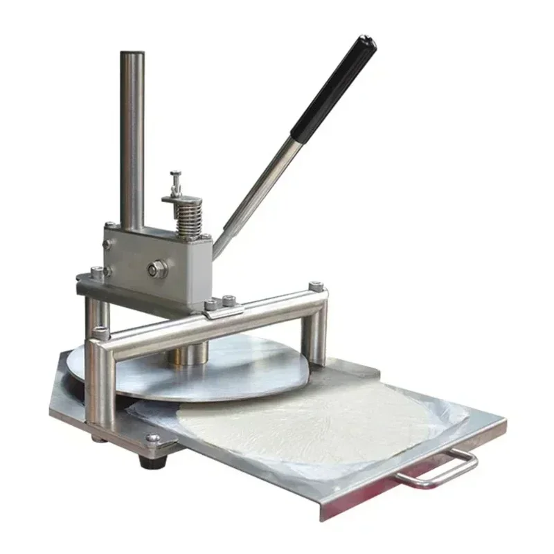 Máquina comercial prensa massa, 25cm, aço inoxidável, manual, pizza, antiga máquina achatamento massa, processador d