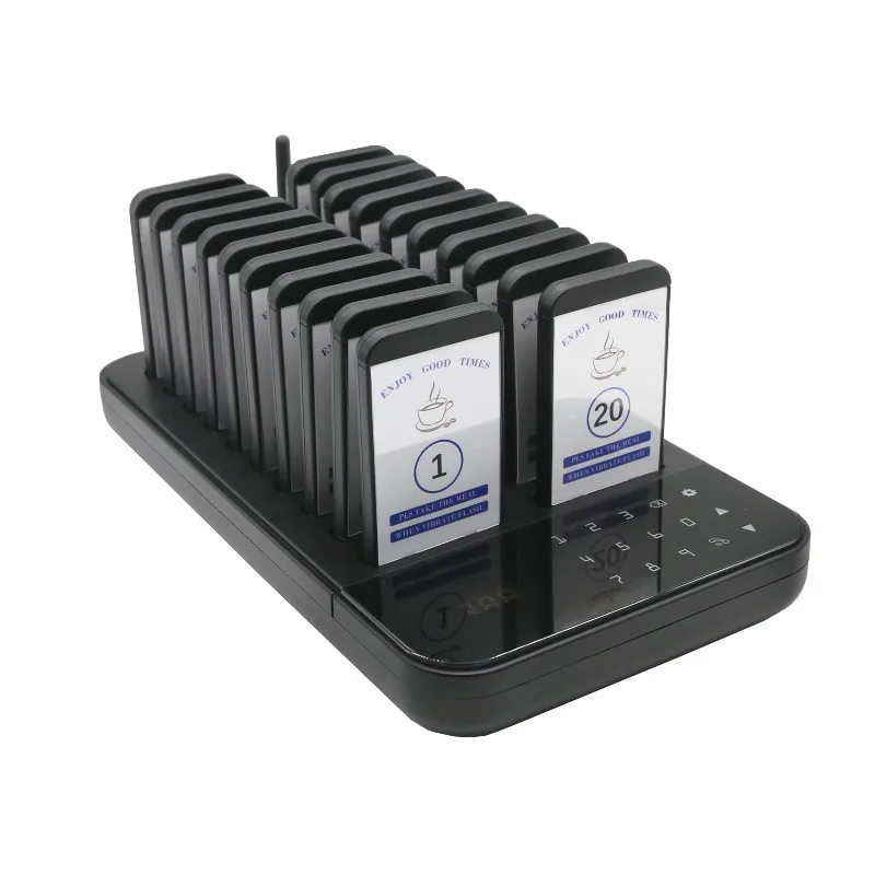 Wireless Paging System Waterproof Guest Queue Paging Waiter Coaster Vibrating Beeper Pager Restaurant Calling System view 3