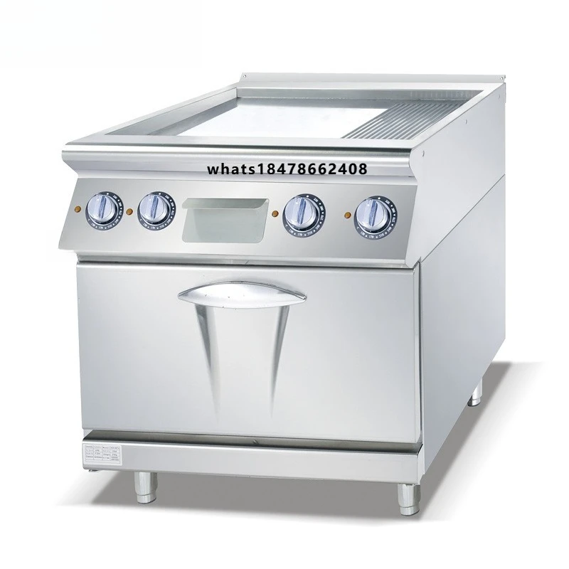 Commercial Electric Griddle with Built-in Oven   High-Efficiency Catering Equipment for Western Food & Snack Bars