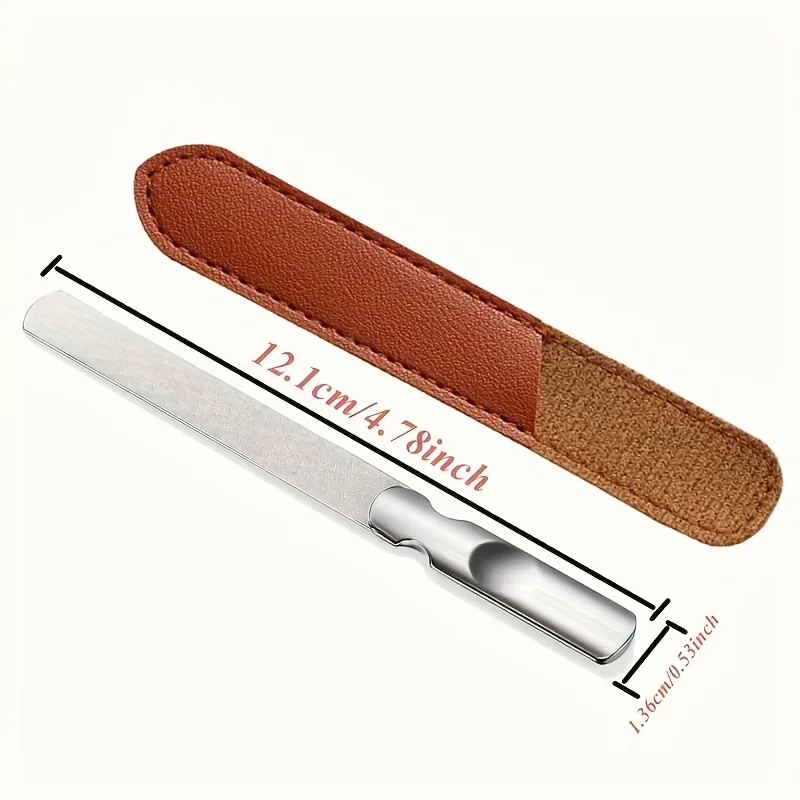 Professional Stainless Steel Nail File Double-Sided Heavy Duty & Reusable Manicure Tool for Natural Nails Christmas Gift
