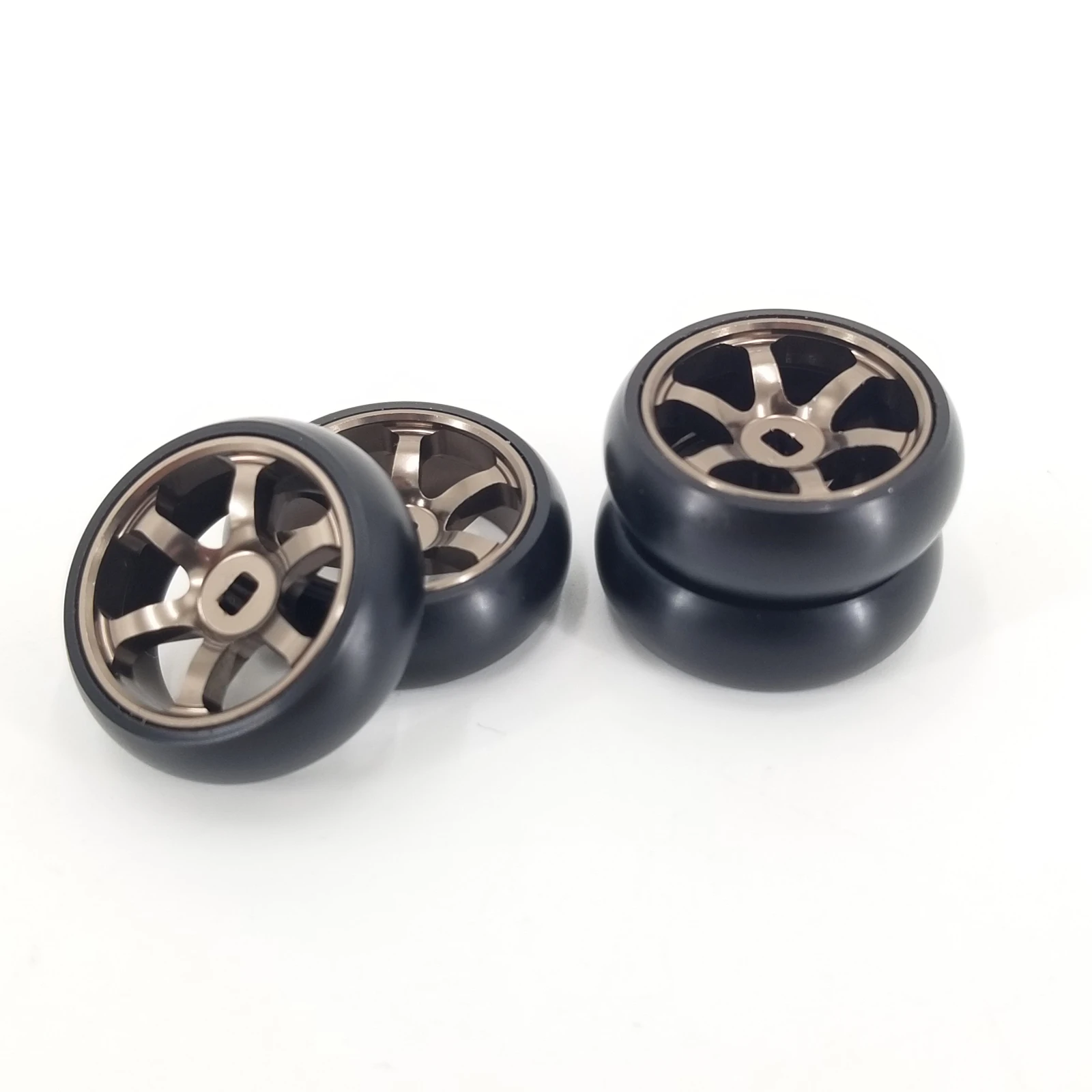 WLtoys 1/28 K969 K979 K989 K999 284131 Mini-z Mini-d Mini-q RC Car Upgrade 25.5mm Drift Tires, Metal Wheels