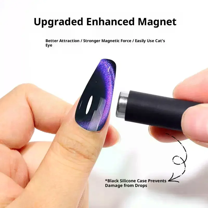 

Cat's Eye Cylinder Nail Magnetic Stick Super Strong Gel Polish Magnet Pen With Protective Cover Nail Tools