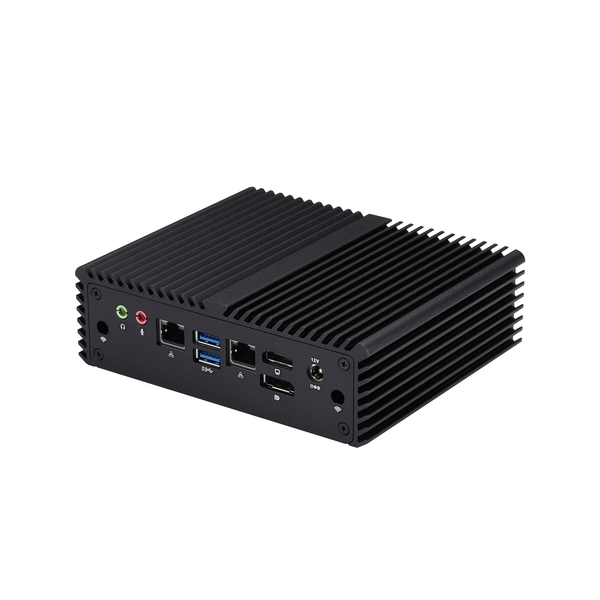 Qotom OEM Core i3 10110U,I5 10210U,I7 10710U minikomputer bez wentylatora 6 USB Dual LAN Mini PC dla wygranej 10 OS