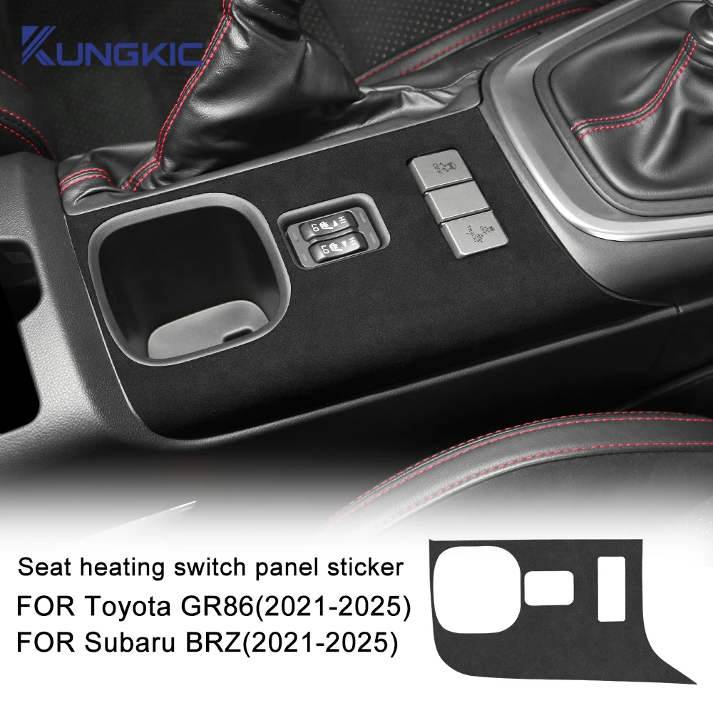 

For Subaru BRZ/ Toyota GR86 Suede 2021 2022 2023 2024 2025 LHD RHD Car Automatic Seat Heat Button Sticker Protect Interior Trim