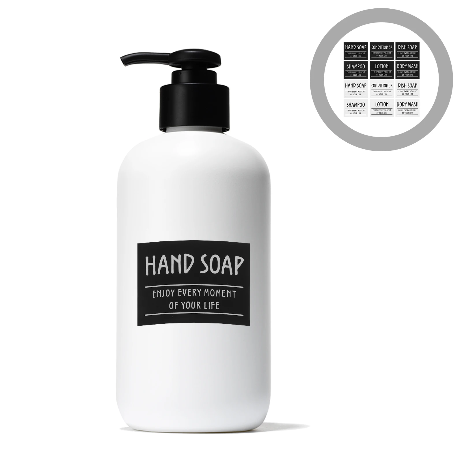 

12PCS Bathroom Labels Stickers for Jars Glass Bottles Waterproof Adhesive Easy Application Organizing Solutions