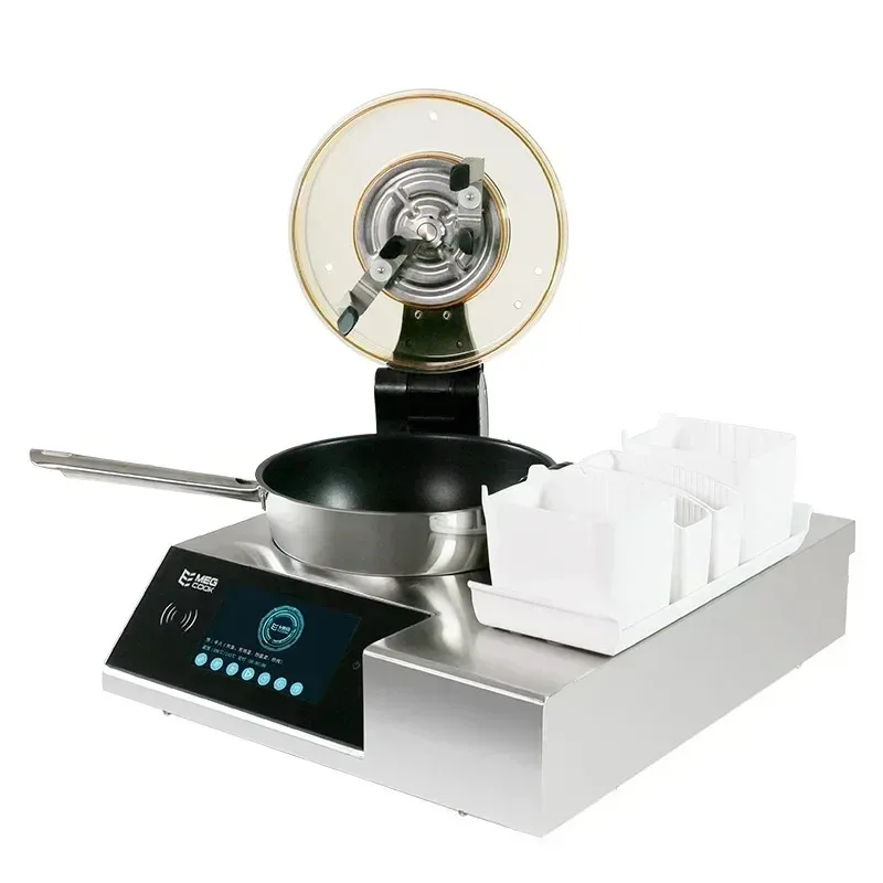 Robot da cucina elettrico Pentola da cucina automatica commerciale 4400W Robot da cucina intelligente Stir Fry Wok da cucina automatico
