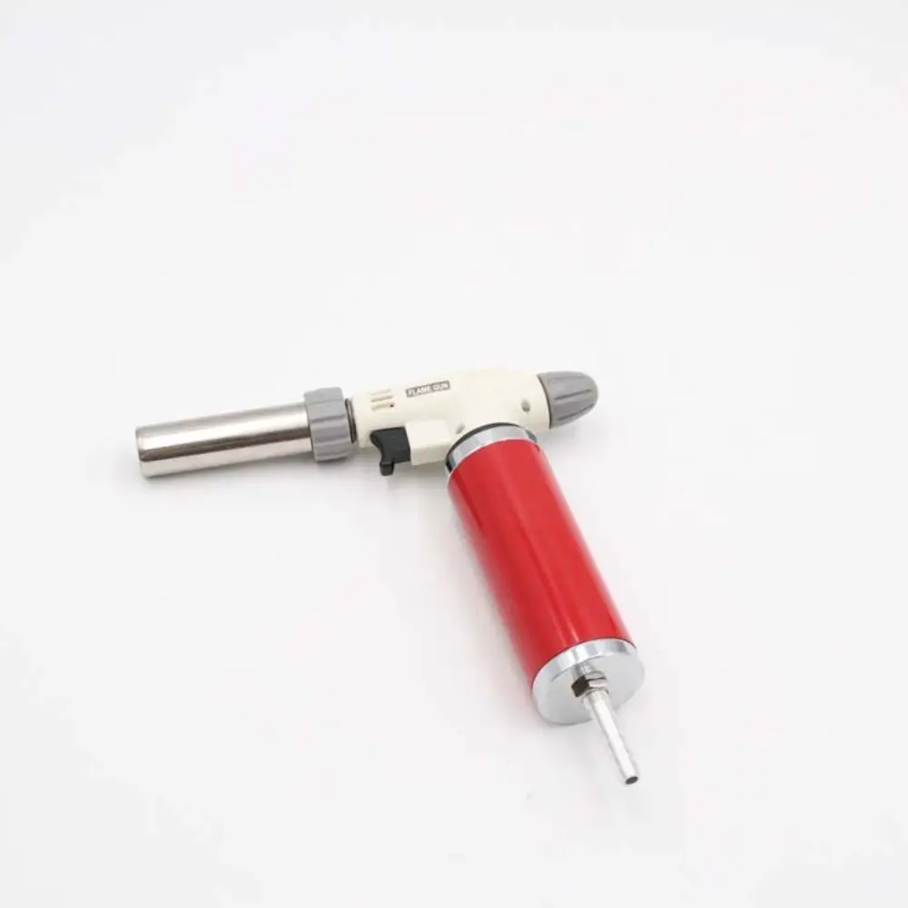 

Zinc Alloy Cassette Flamethrower Adapter Red Outdoors Gas Tank Converter Durable Compatibility Stoves Gas Adapter Camping