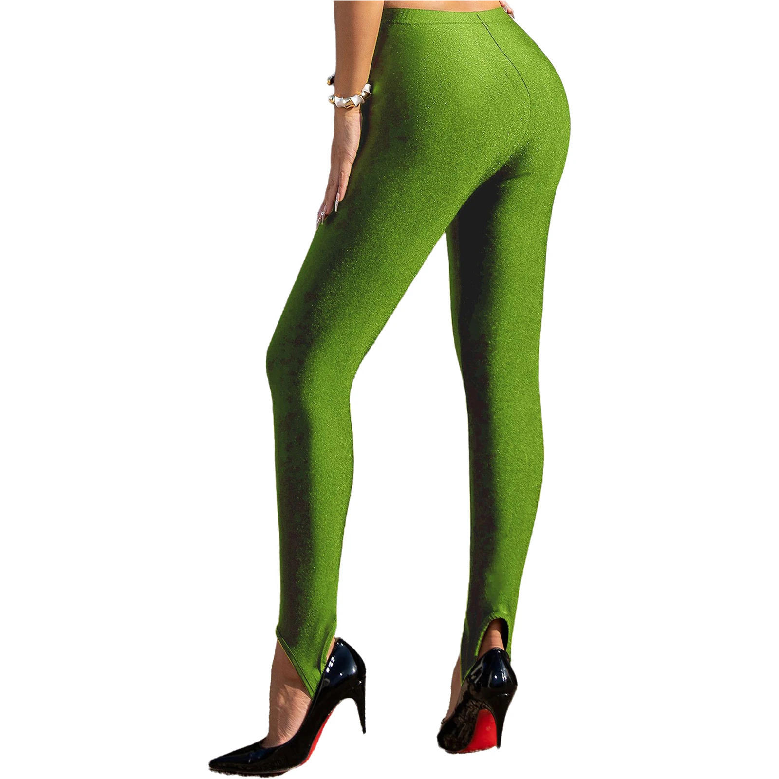 المرأة متلألئ الركاب السراويل السراويل الطويلة مرونة عالية الخصر نحيل الجوارب طماق السراويل اليوغا ملابس رياضية لامعة كلوبوير